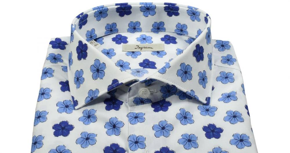Ingram Camicia ingram slim fit fantasia floreale in puro cotone Sconti VIP