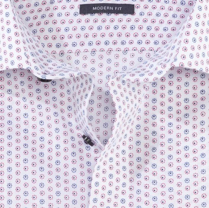 Olymp Camicia olymp luxor rossa in cotone stampato facile stiro Super Saving Price