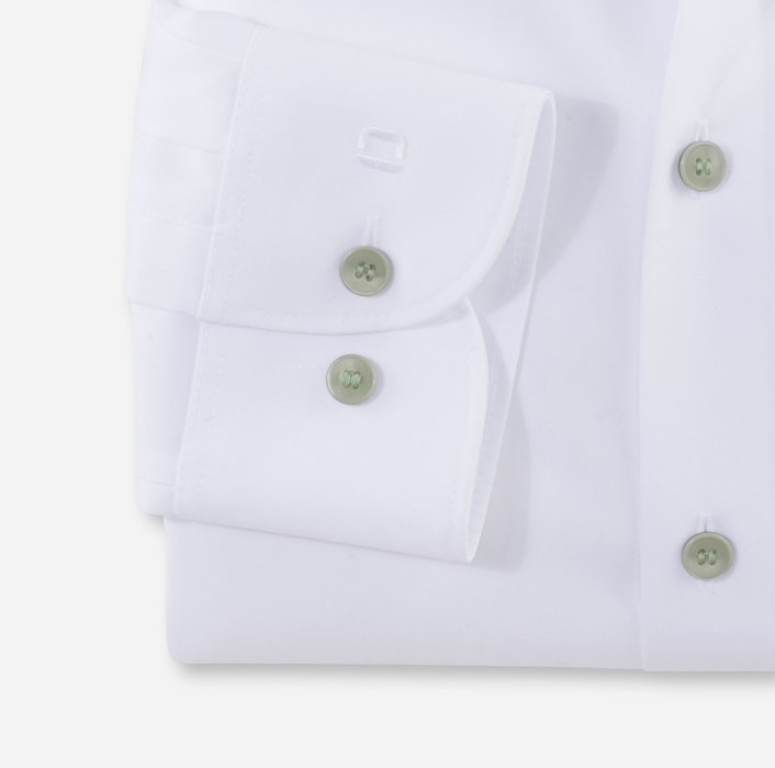 Olymp Camicia olymp bianca slim fit con bottoni verde Rilascio limitato