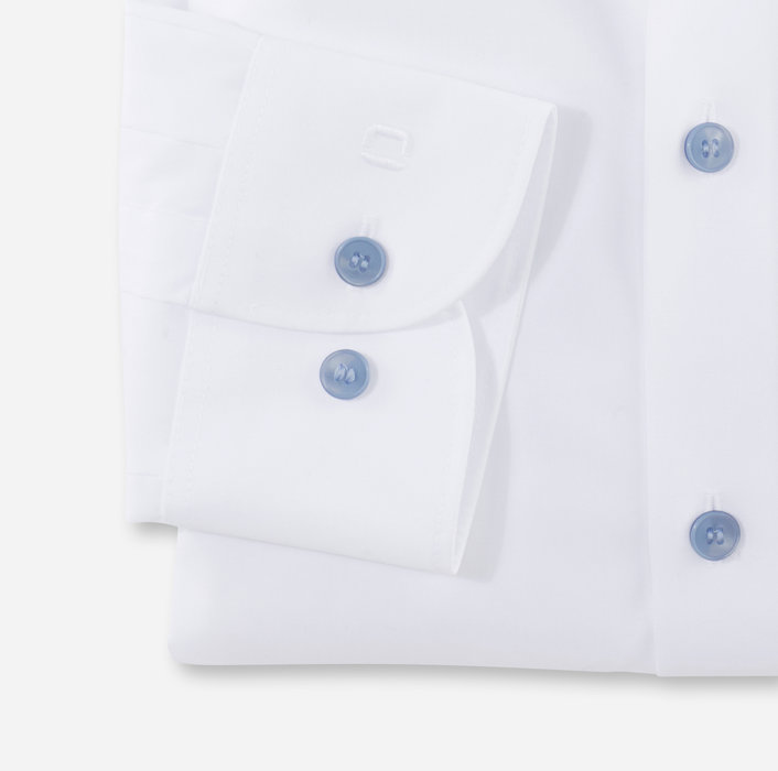 Olymp Camicia elegante bianca olymp slim fit con bottoni azzurro Ultimi tre giorni