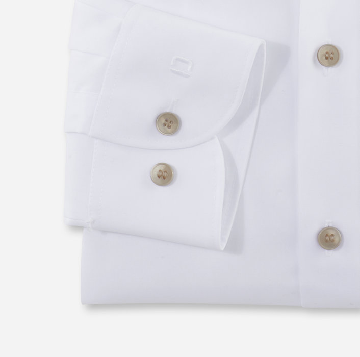 Olymp Camicia olymp bianca slim fit con bottoni beige ACQUISTA ORA