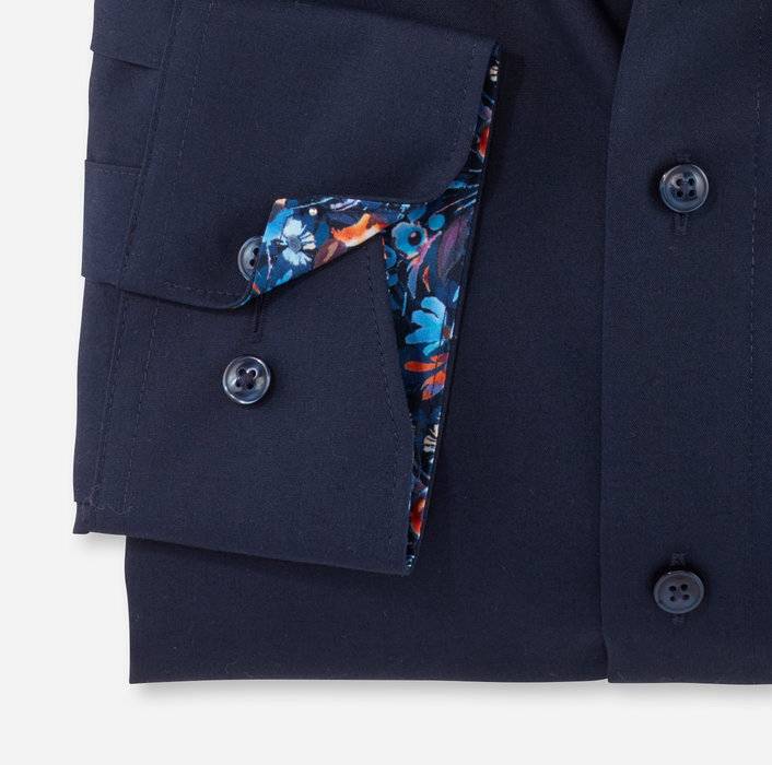 Olymp Camicia blu scuro olymp luxor puro cotone facile stiro Promozione temporanea