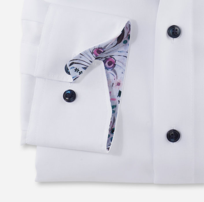 Olymp Camicia bianca olymp luxor puro cotone facile stiro Fino al 50% di sconto