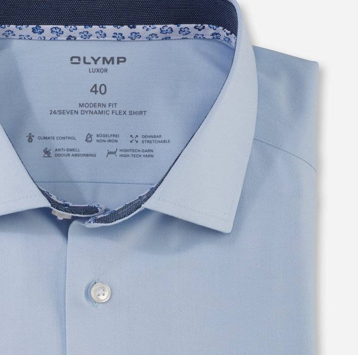 Olymp Camicia olymp celeste modern fit dynamic flex Fino al 65% di sconto