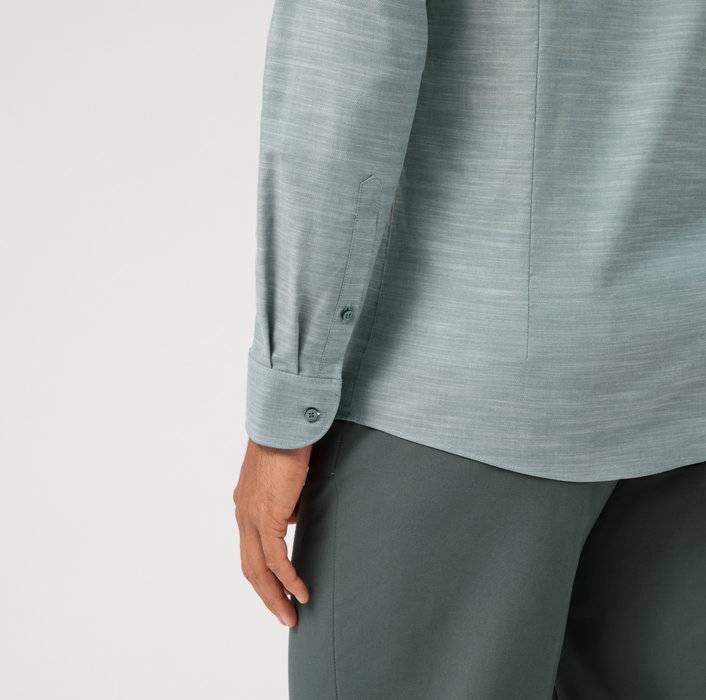 Olymp Camicia olymp verde level five slim fit cotone stretch Super sconto