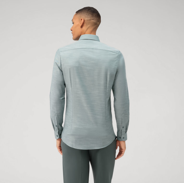 Olymp Camicia olymp verde level five slim fit cotone stretch Super sconto