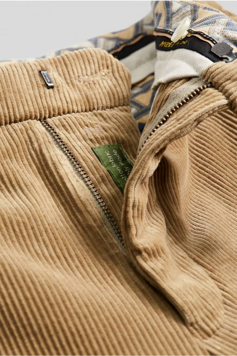 Meyer Pantalone cappuccino meyer in velluto a coste luxury modern fit Nuovo