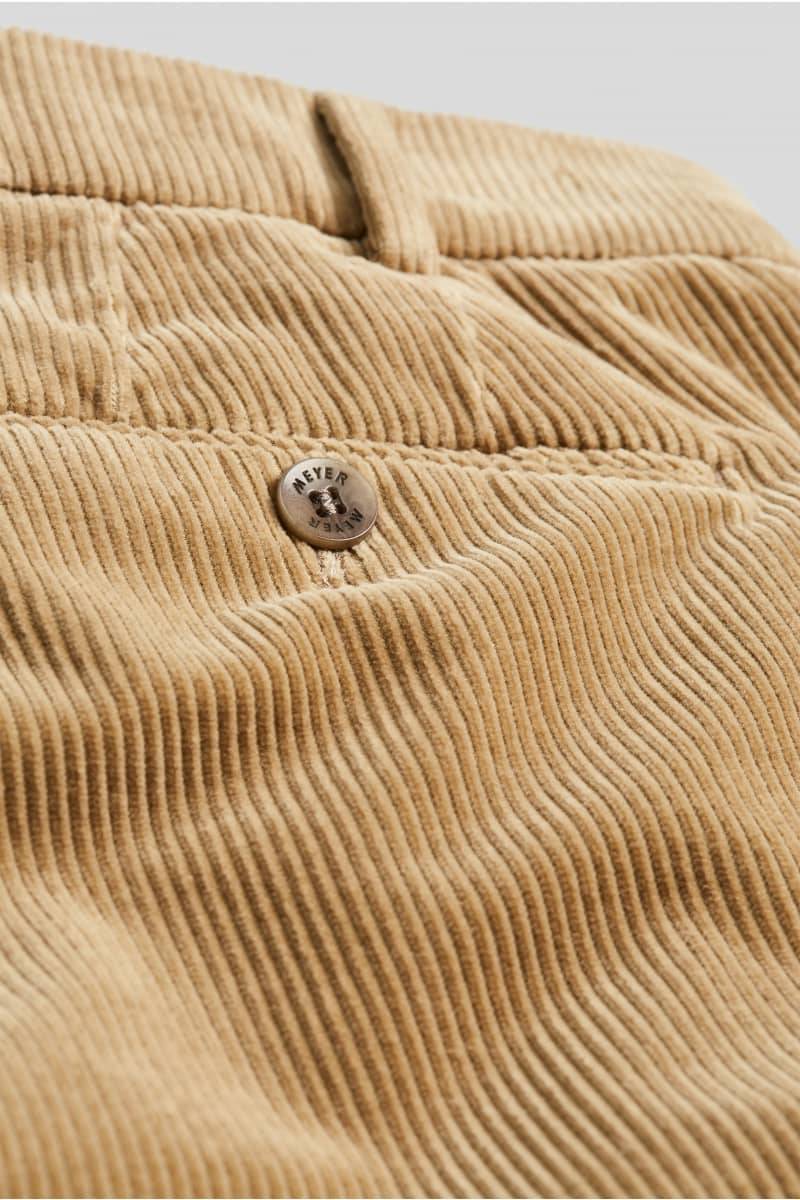 Meyer Pantalone cappuccino meyer in velluto a coste luxury modern fit Nuovo