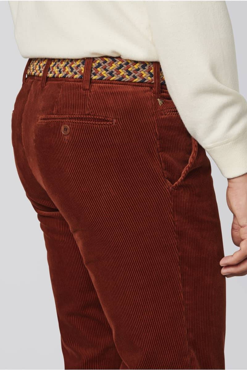 Meyer Pantalone ruggine meyer in velluto a coste luxury modern fit Promozione