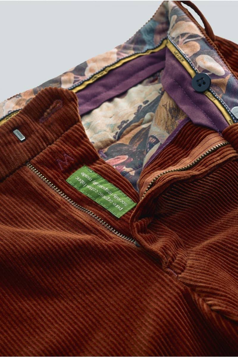 Meyer Pantalone ruggine meyer in velluto a coste luxury modern fit Promozione