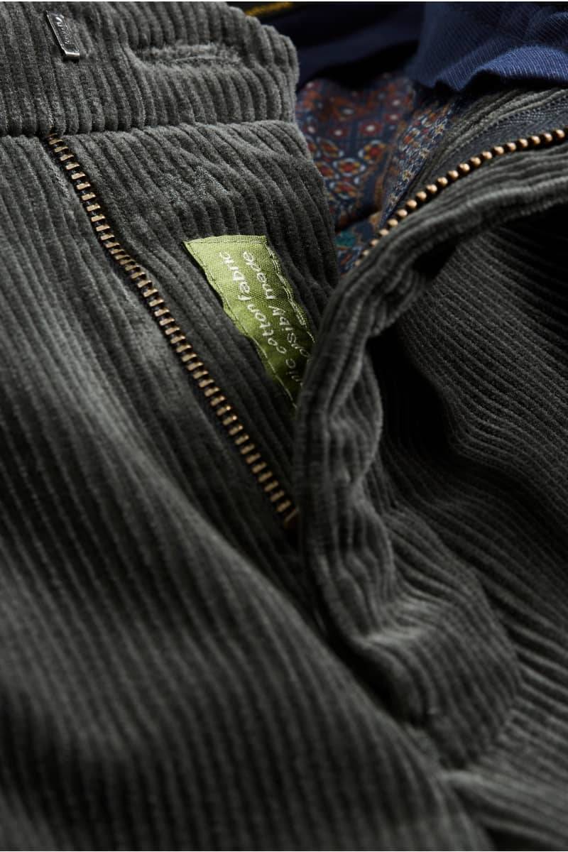 Meyer Pantalone grigio meyer in velluto a coste luxury modern fit Spedizione Gratuita