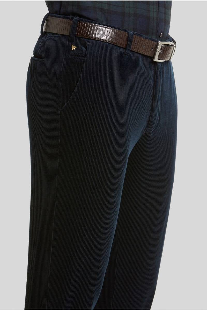 Meyer Pantalone blu meyer in velluto a coste luxury modern fit Pezzi Unici