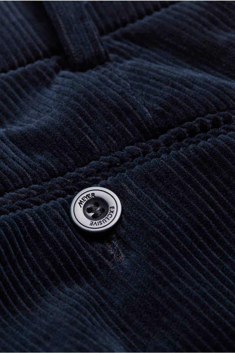 Meyer Pantalone blu meyer in velluto a coste luxury modern fit Pezzi Unici