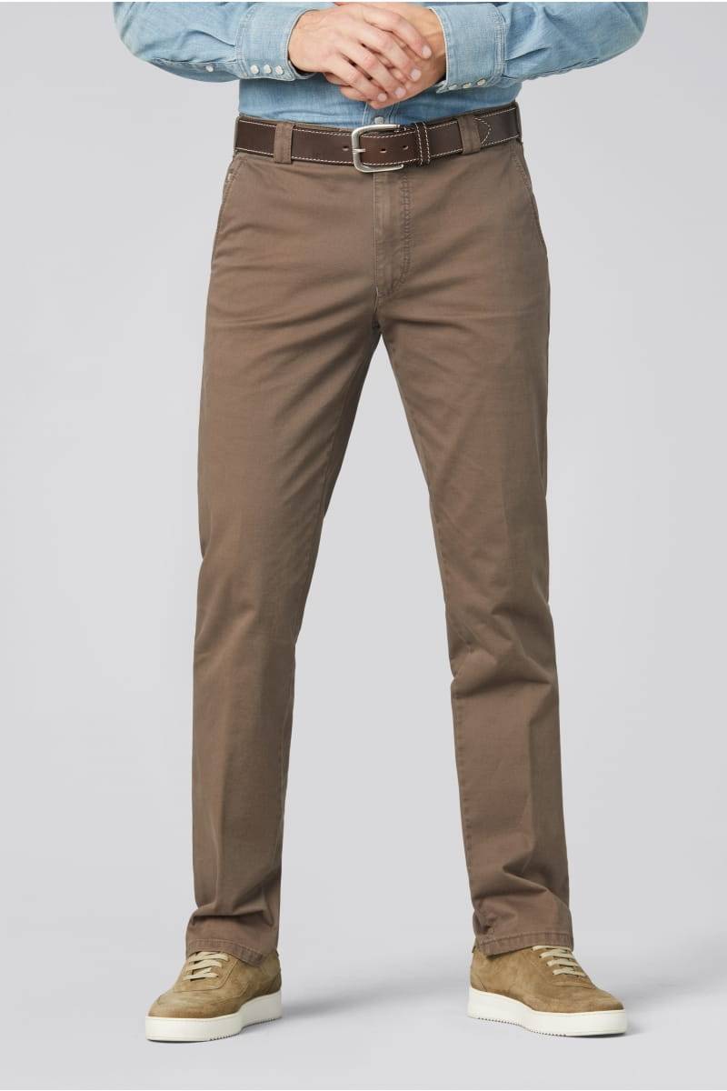 Meyer Pantalone tortora meyer in cotone stretch regular fit Acquista Ora