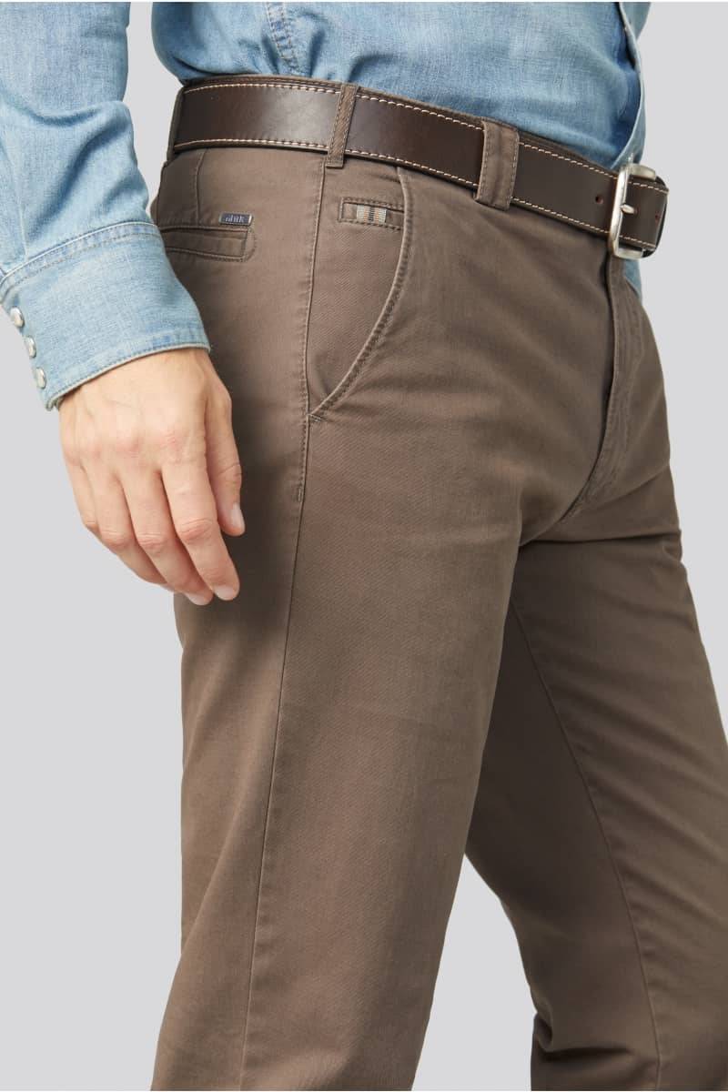 Meyer Pantalone tortora meyer in cotone stretch regular fit Acquista Ora