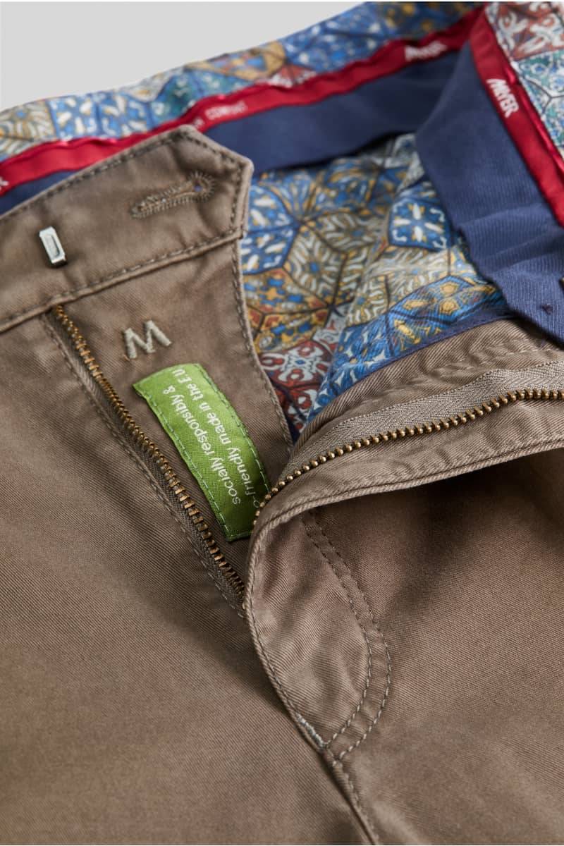 Meyer Pantalone tortora meyer in cotone stretch regular fit Acquista Ora