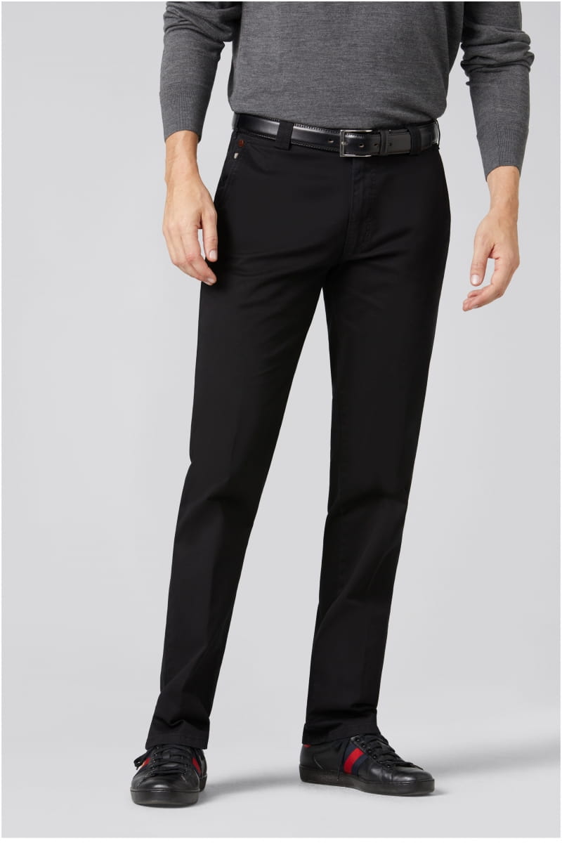 Meyer Pantalone nero meyer in cotone stretch regular fit Consegna Veloce