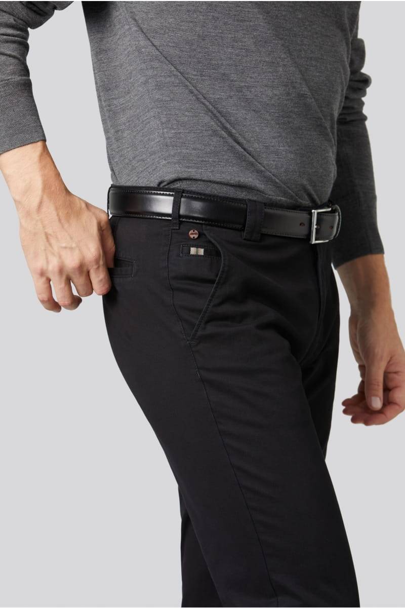 Meyer Pantalone nero meyer in cotone stretch regular fit Consegna Veloce