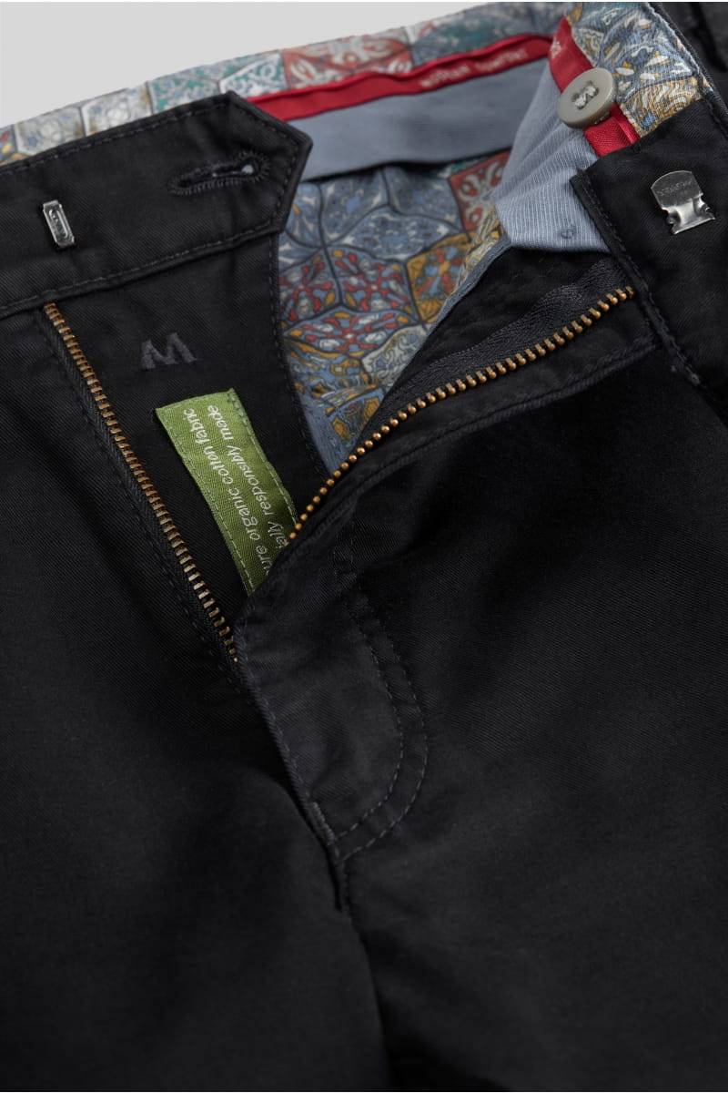 Meyer Pantalone nero meyer in cotone stretch regular fit Consegna Veloce