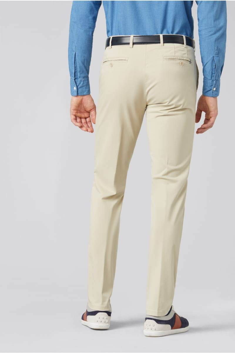 Meyer Pantalone beige meyer in cotone fairtrade modern fit Shopping Online
