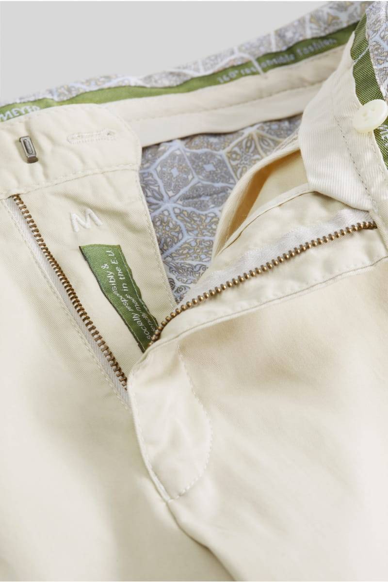 Meyer Pantalone beige meyer in cotone fairtrade modern fit Shopping Online
