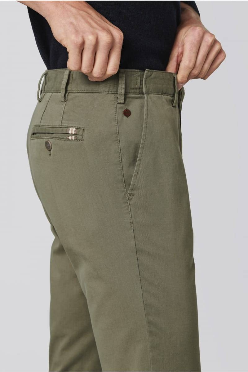 Meyer Pantalone verde oliva meyer in cotone fairtrade modern fit Sottocosto
