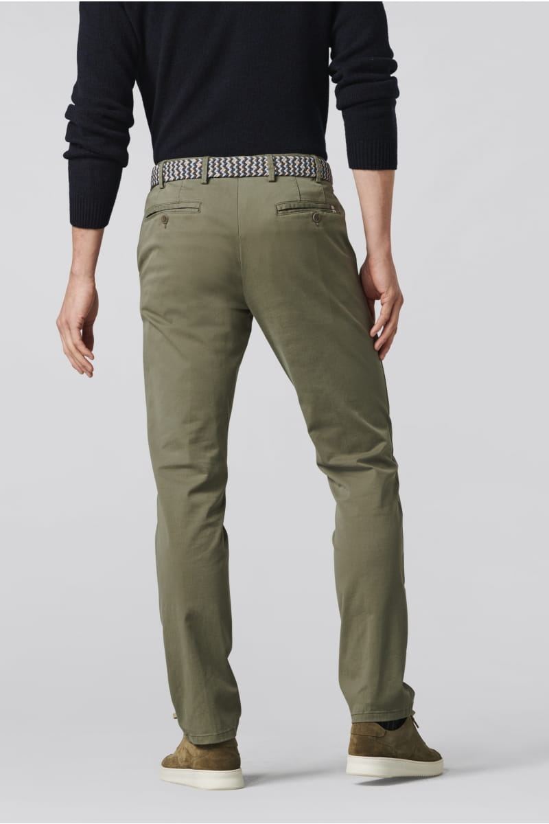 Meyer Pantalone verde oliva meyer in cotone fairtrade modern fit Sottocosto