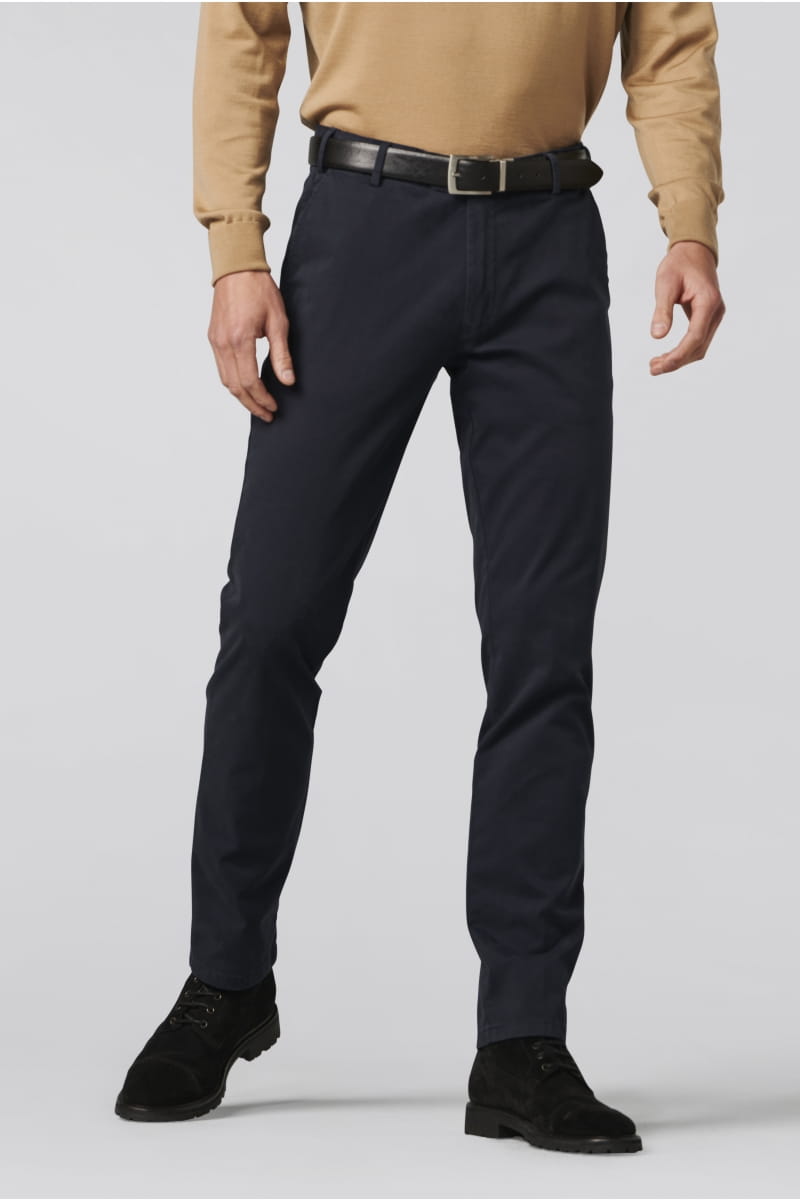 Meyer Pantalone blu meyer in cotone fairtrade modern fit Convenienza