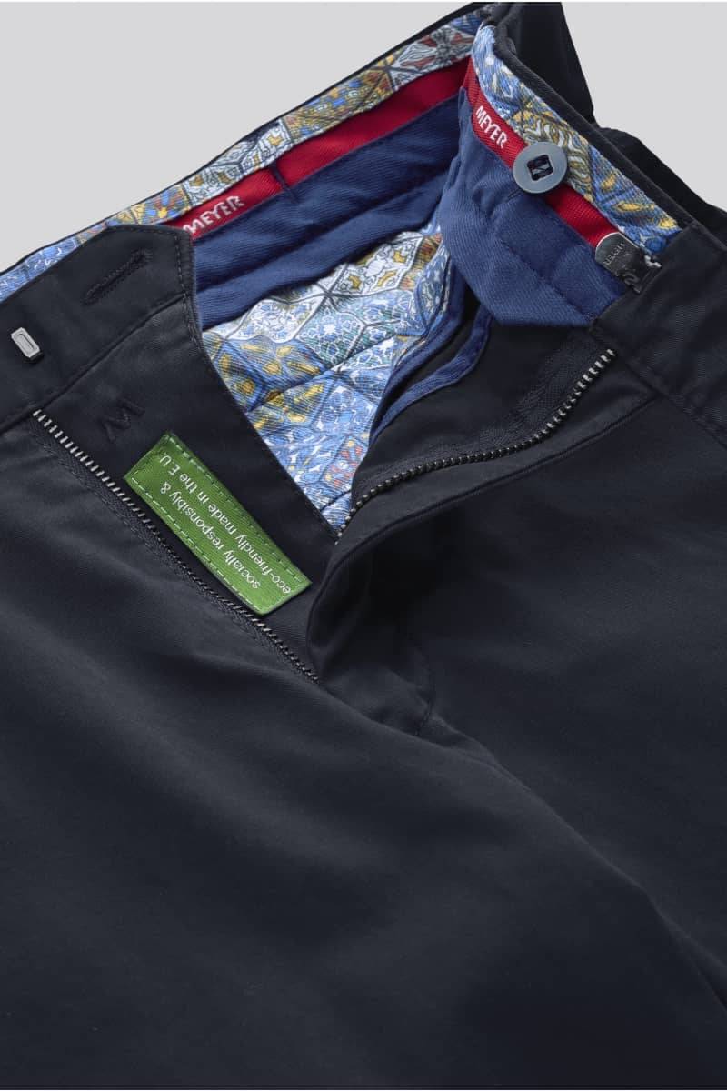 Meyer Pantalone blu meyer in cotone fairtrade modern fit Convenienza