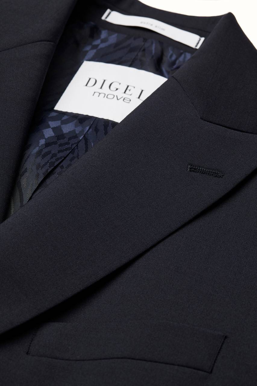 Digel Abito blu digel slim fit doppiopetto misto lana bi-stretch Sconto di tempo limitato