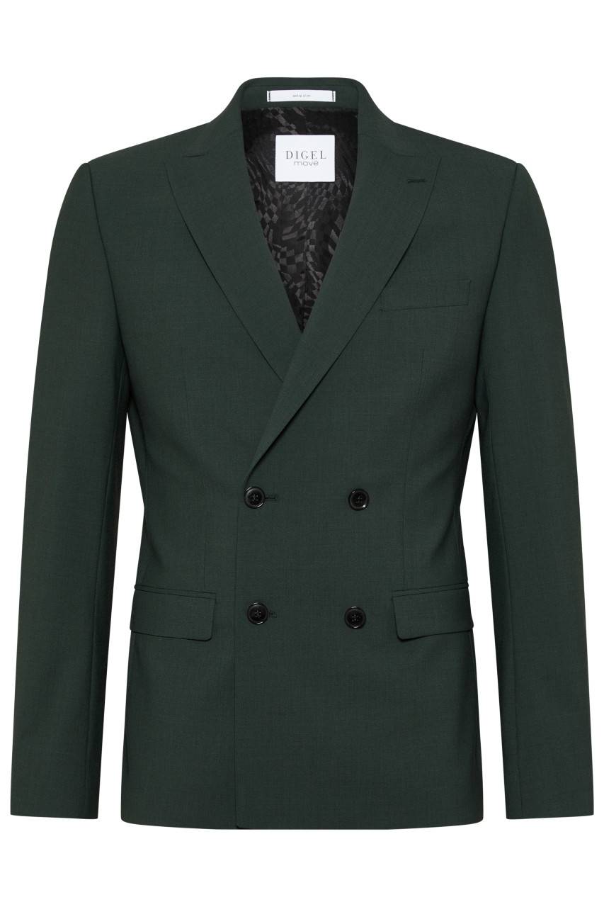 Digel Abito verde digel slim fit doppiopetto misto lana bi-stretch Negozio online di fabbrica
