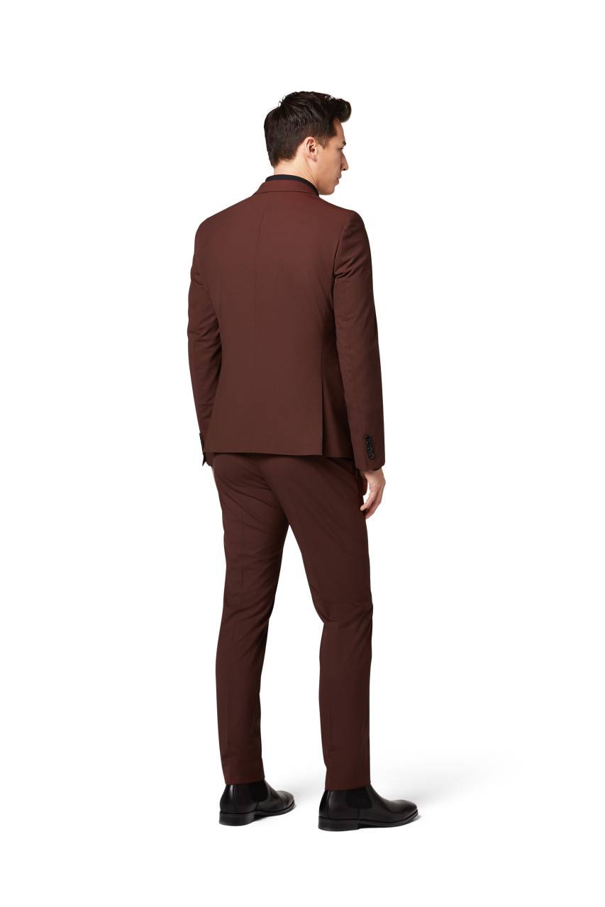 Digel Abito slim fit digel marrone rossastro misto lana bi-stretch Offerta speciale