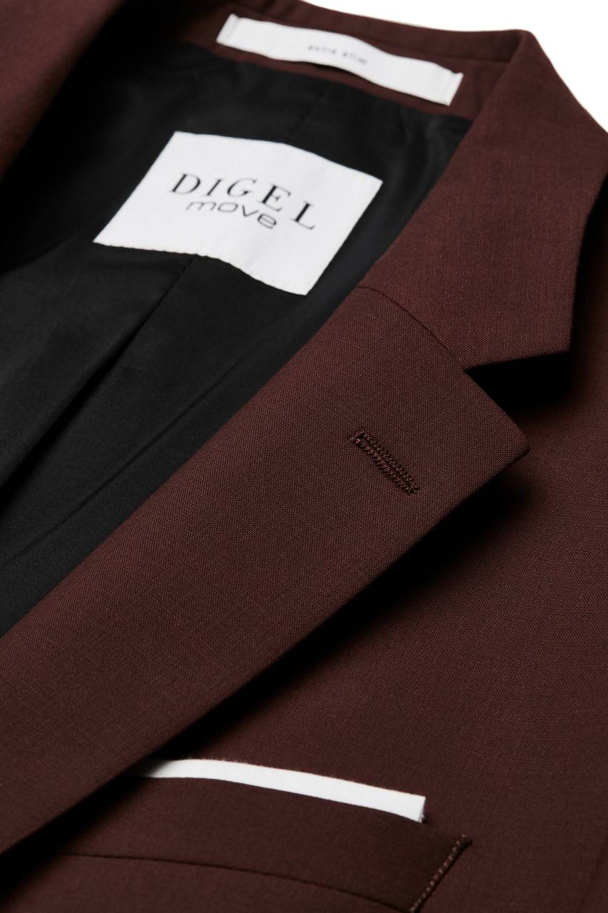 Digel Abito slim fit digel marrone rossastro misto lana bi-stretch Offerta speciale