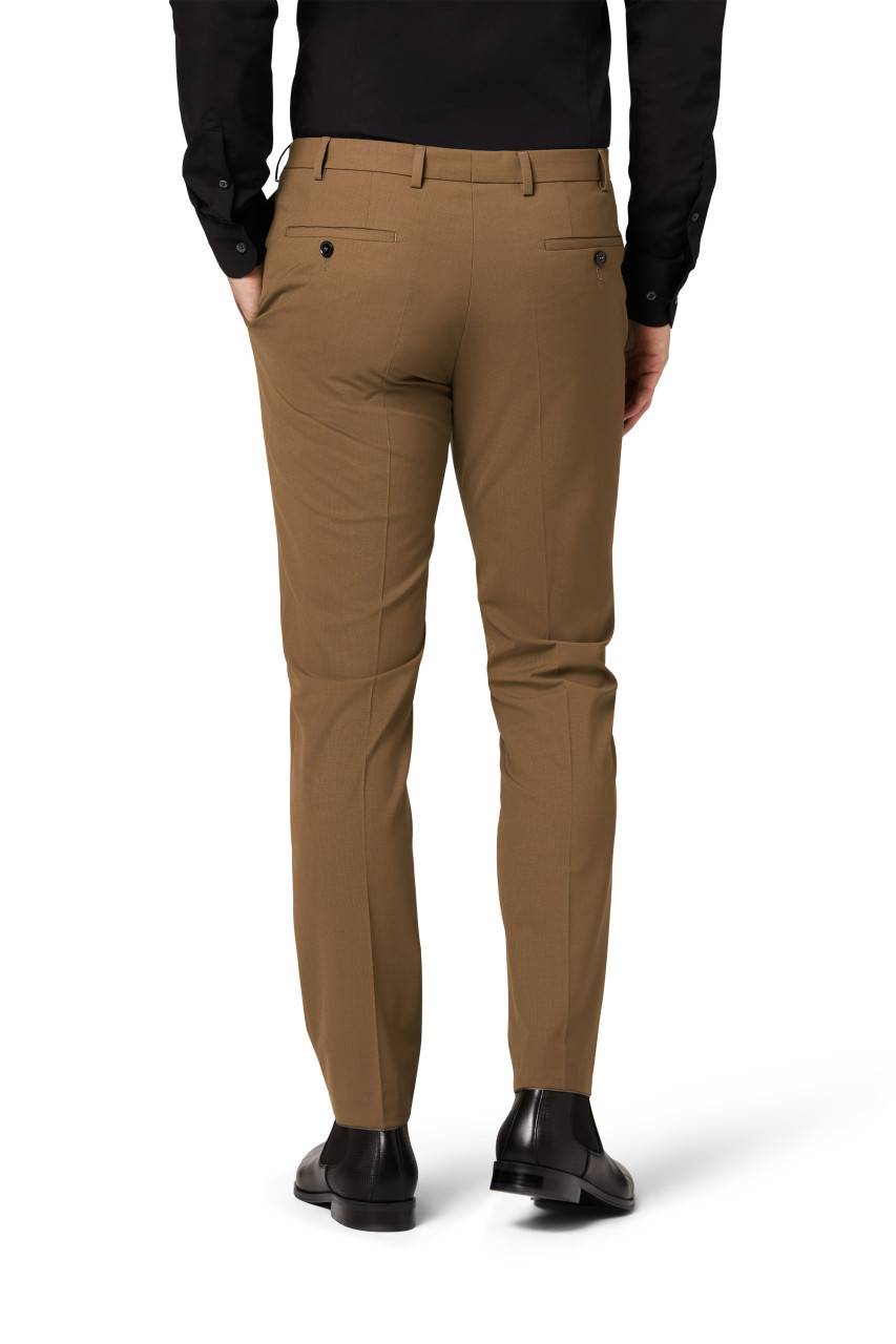 Digel Abito slim fit digel marrone chiaro misto lana bi-stretch Comprare a buon mercato