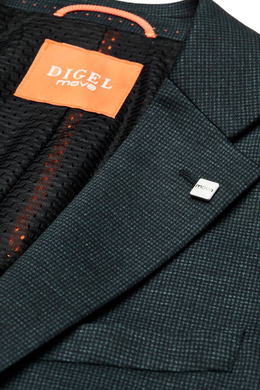 Digel Abito digel in jersey extra slim fit verde a quadretti Flash Sale
