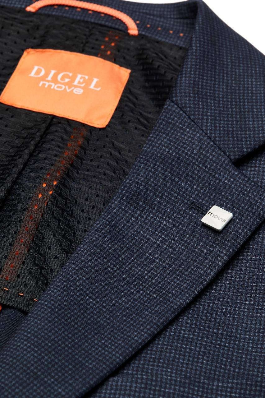 Digel Abito digel in jersey extra slim fit blu a quadretti Fornitura limitata