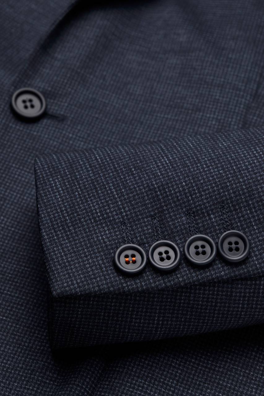 Digel Abito digel in jersey extra slim fit blu a quadretti Fornitura limitata