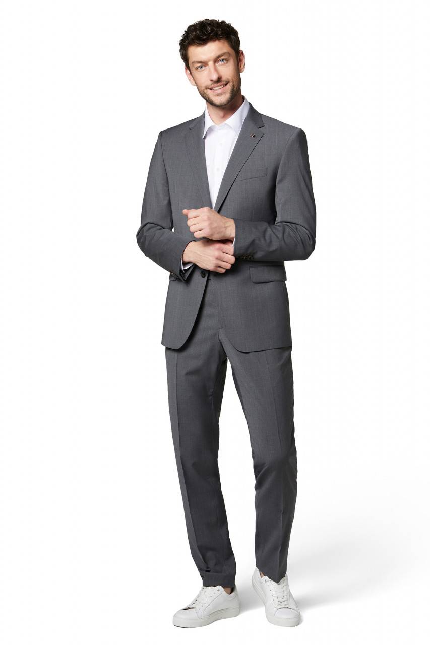 Digel Abito drop quattro digel grigio medio in lana stretch easywool Offerta natalizia