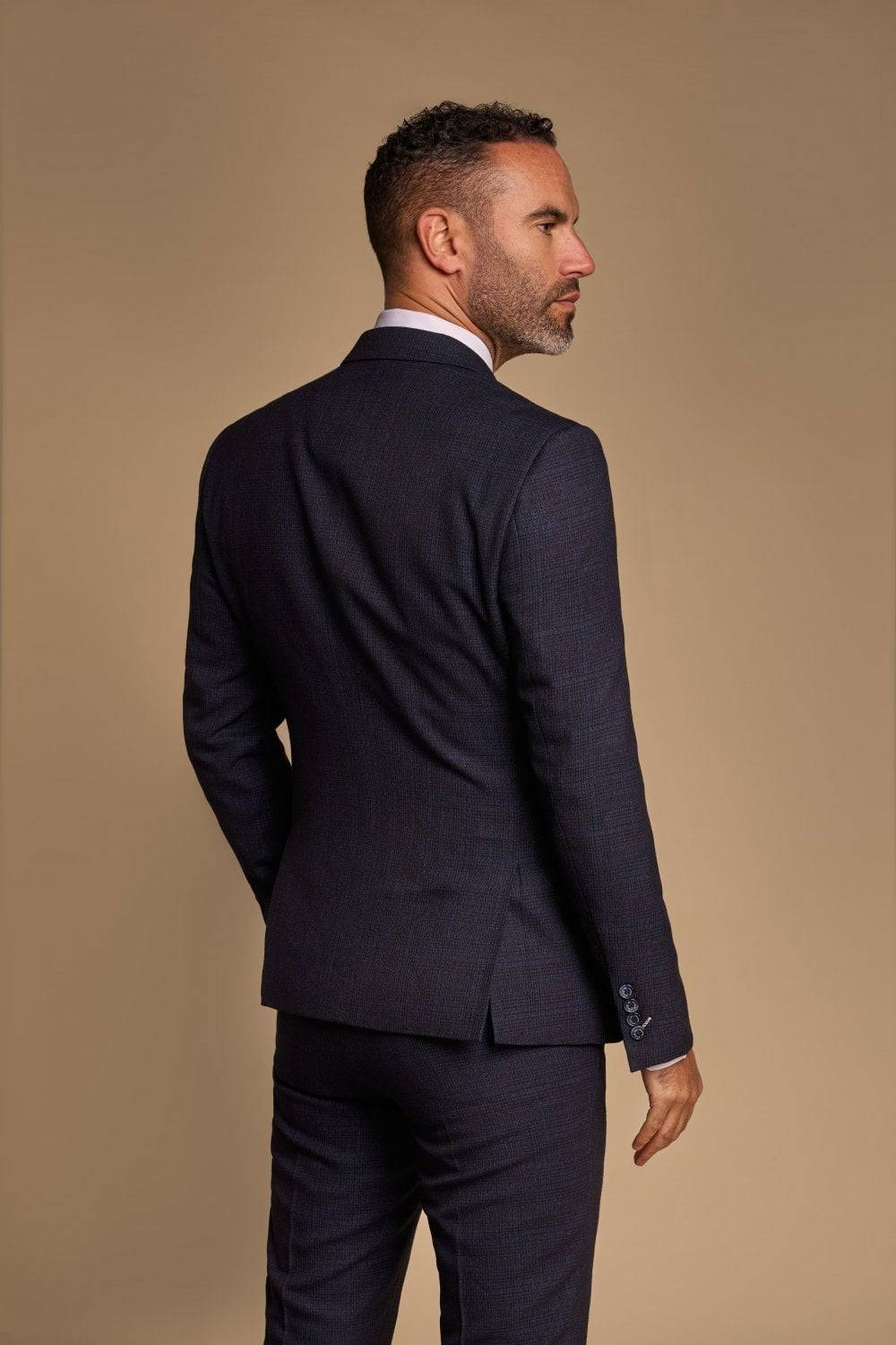 House of Cavani Abito cavani doppiopetto blu a quadri slim fit Offerta per la Festa della Mamma