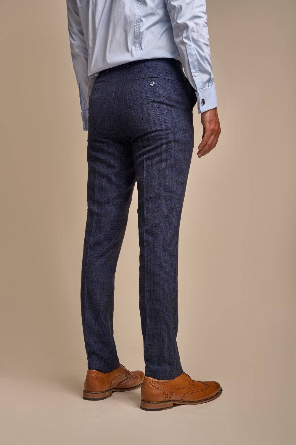 House of Cavani Abito cavani doppiopetto blu a quadri slim fit Offerta per la Festa della Mamma
