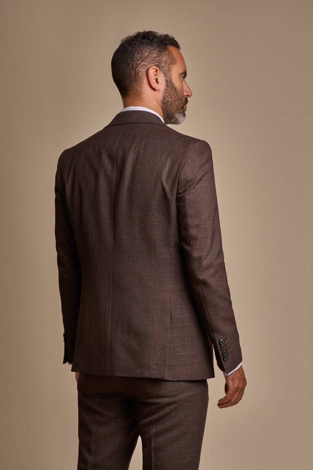 House of Cavani Abito cavani marrone a quadri in tweed con panciotto Offerta San Valentino