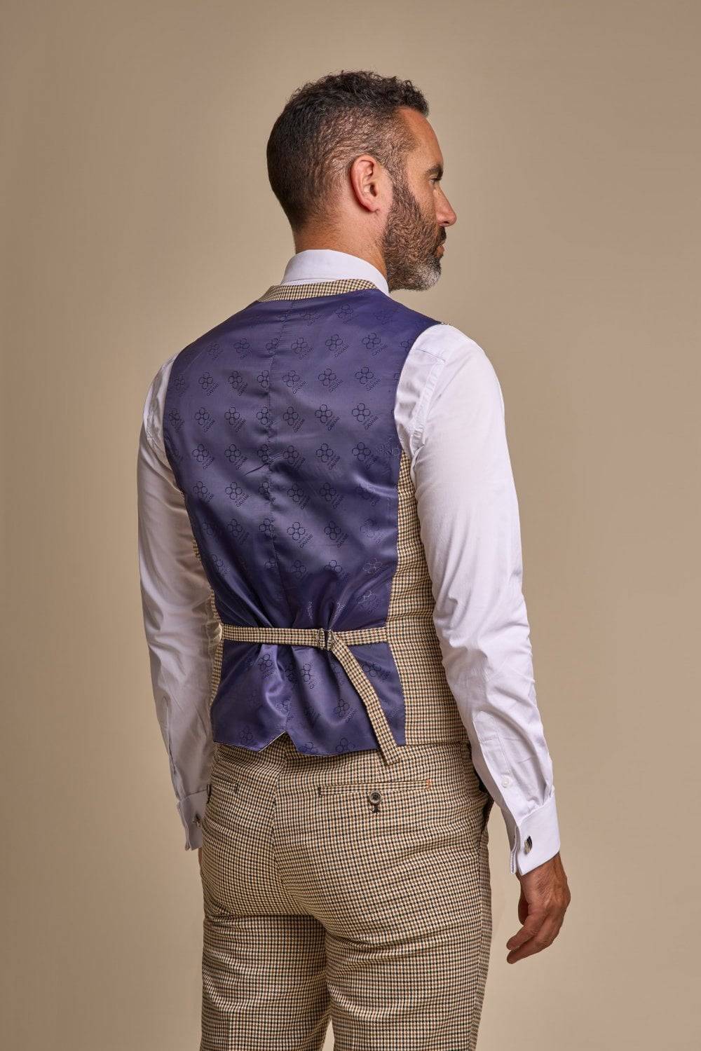 House of Cavani Abito cavani a pied de poule slim fit con panciotto Offerta Anniversario