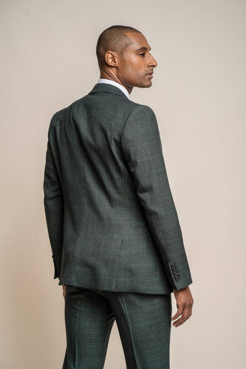 House of Cavani Abito cavani verde a quadri in tweed con panciotto Vendita calda