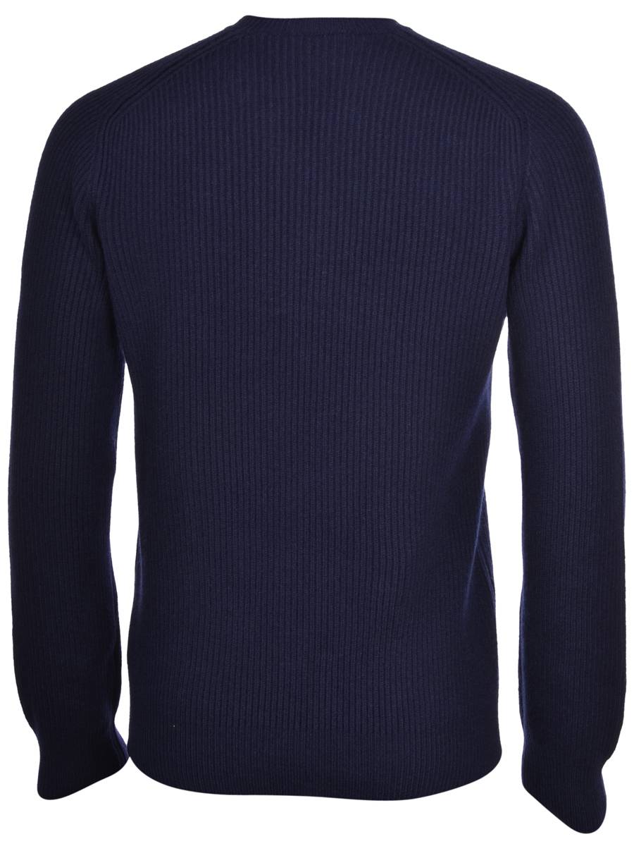 Gran Sasso Girocollo blu gran sasso lana cashmere lavorazione a coste Bestseller