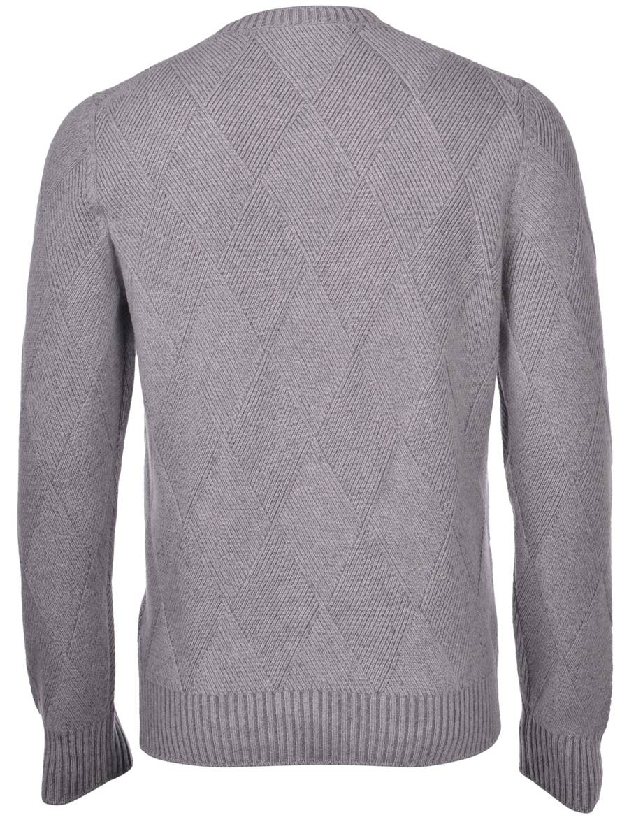 Gran Sasso Girocollo grigio gran sasso misto cashmere lavorazione vanisè a rombi Comprane uno, ottenene uno gratis