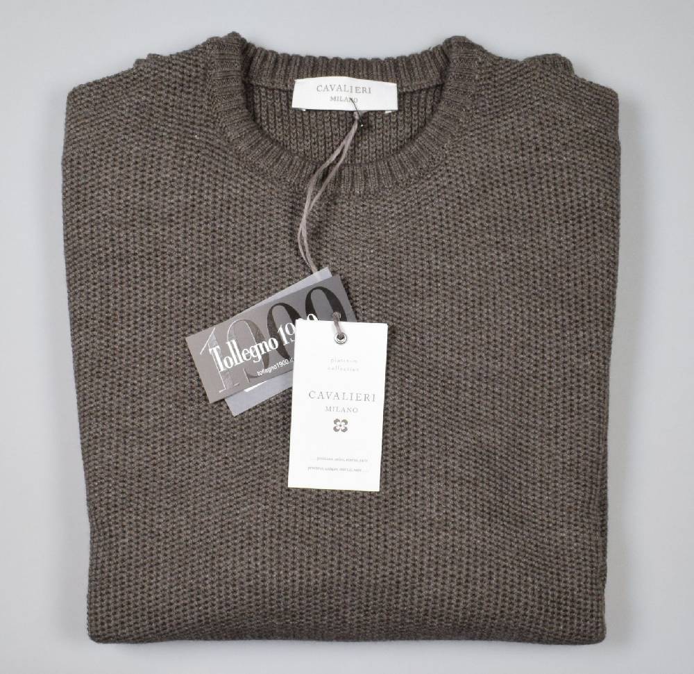 Cavalieri Milano Maglione paricollo noce cavalieri milano modern fit Offerte speciali