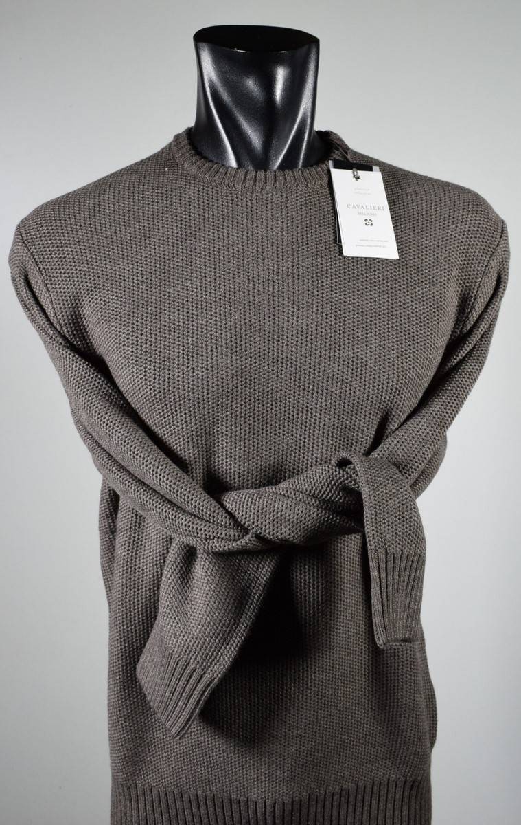 Cavalieri Milano Maglione paricollo noce cavalieri milano modern fit Offerte speciali