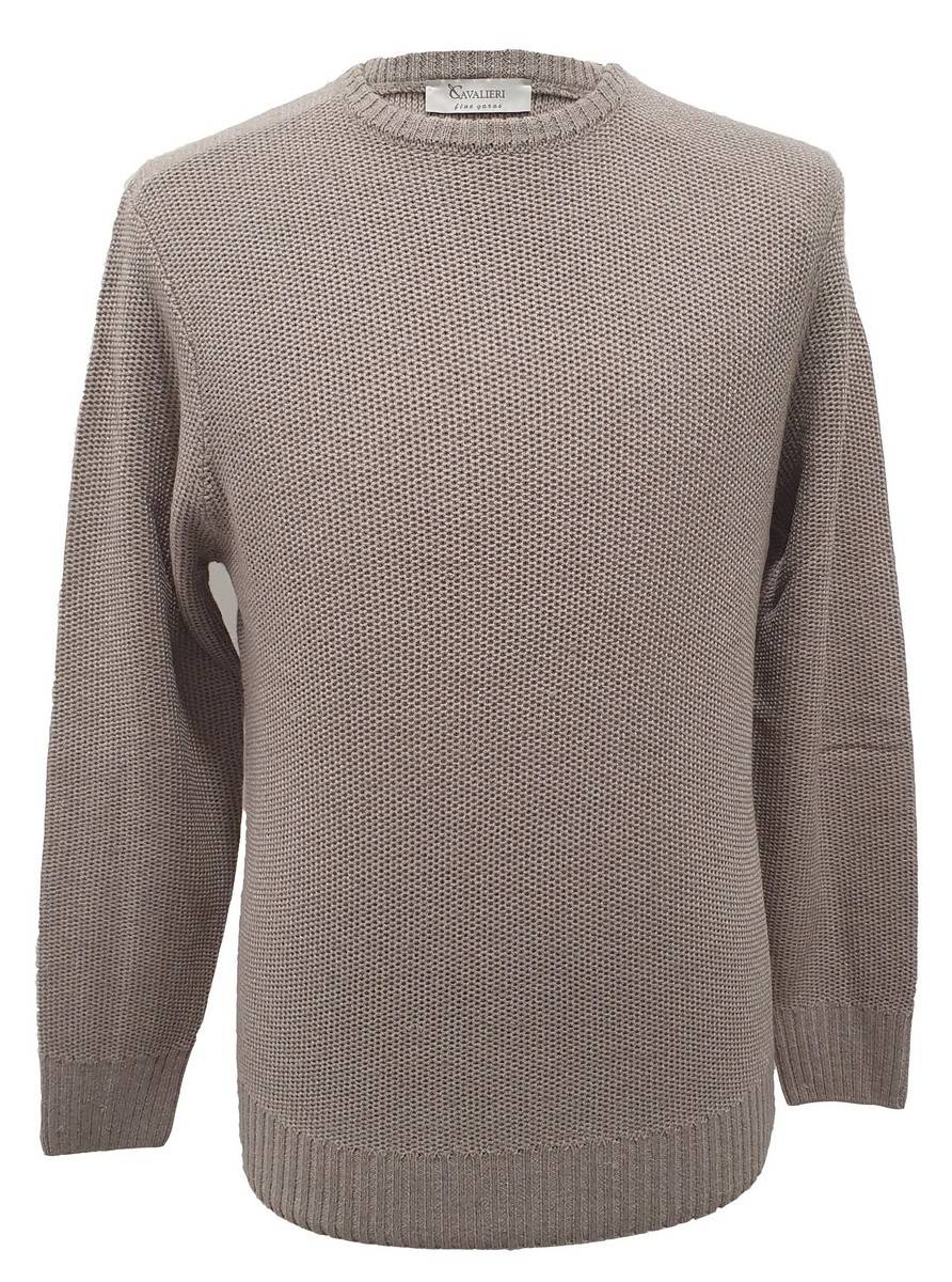 Cavalieri Milano Maglione paricollo tortora cavalieri milano modern fit Sconti VIP