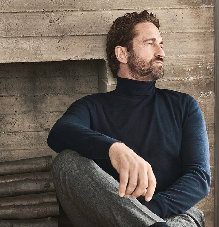 Olymp Maglione dolcevita blu olymp in lana merino extra fine