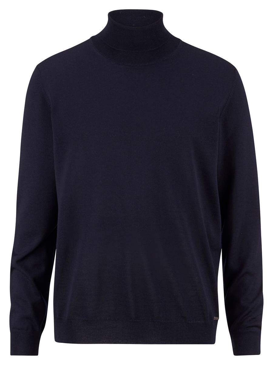 Olymp Maglione dolcevita blu olymp in lana merino extra fine Fino al 50% di sconto